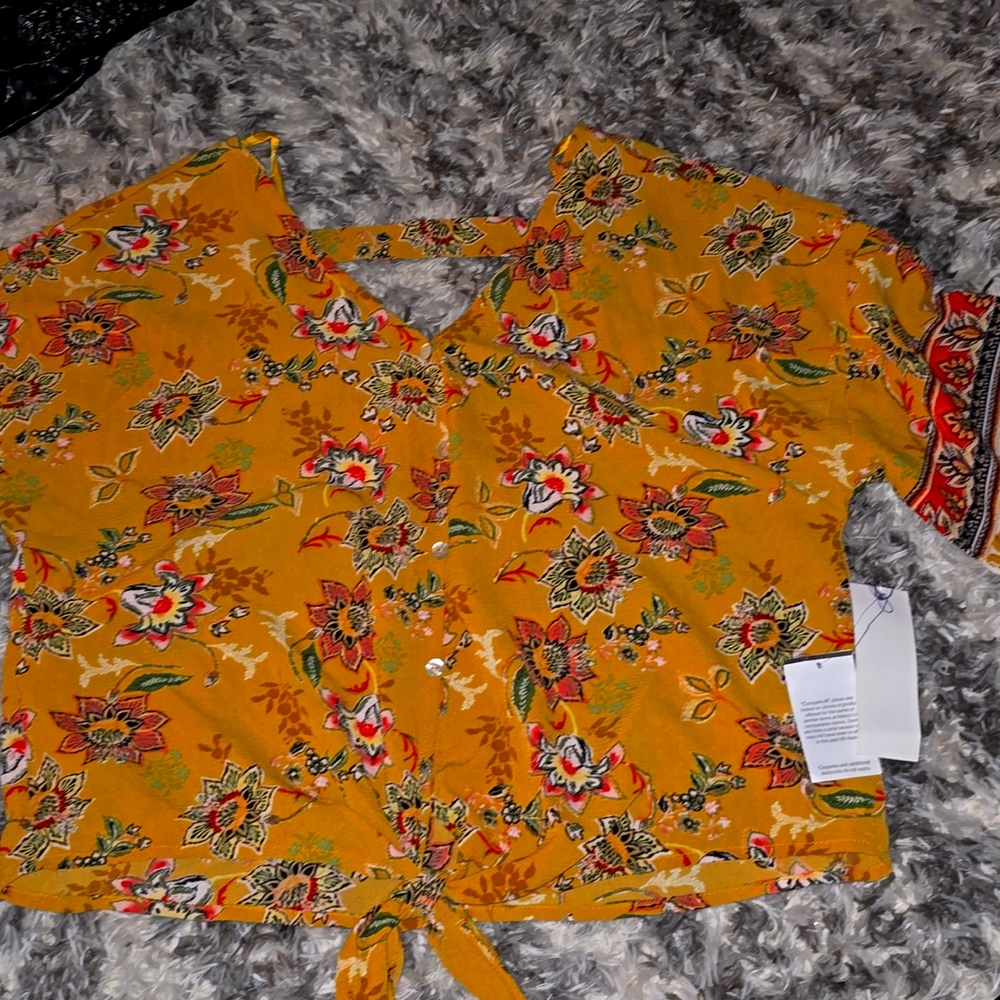 Tie front blouse